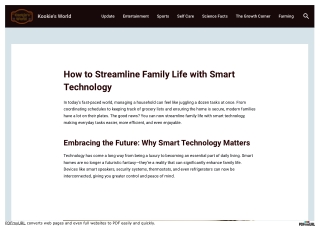 Family Life with Smart Technology
