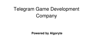 Telegram Game Development Company