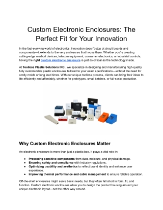 Custom Electronic Enclosures_ The Perfect Fit for Your Innovation