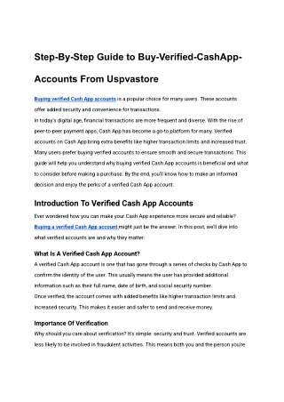 Step-By-Step Guide to Buy-Verified-CashApp-