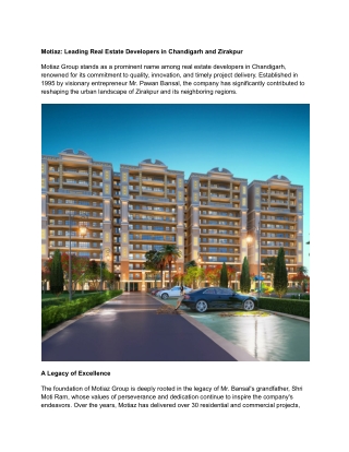 Motiaz_ Leading Real Estate Developers in Chandigarh and Zirakpur