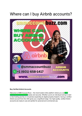 Where can I buy Airbnb accounts?