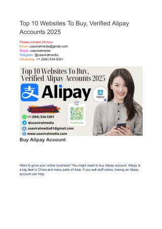 Top 6 Ways To Buy Verified Alipay Account - guangzhou post