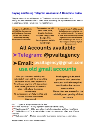 Best 9 sites to Buy Telegram Accounts (PVA & Aged) 2025