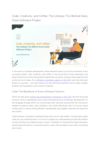 Code, Creativity, and Coffee_ The Unlikely Trio Behind Every Great Software Project