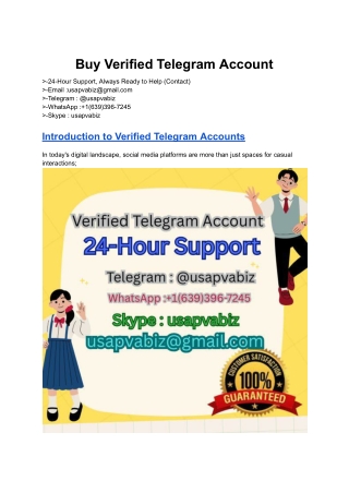buy verified telegram account