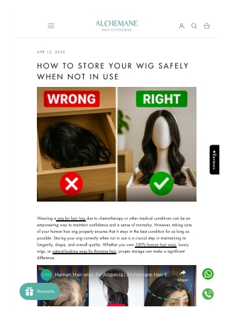 How to Store Your Wig Safely When Not in-Use