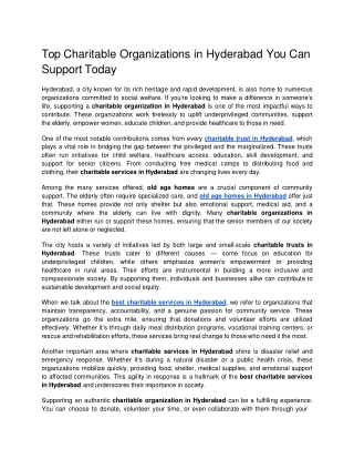 Top Charitable Organizations in Hyderabad You Can Support Today.docx