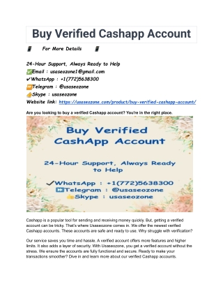 buy verified cashapp account
