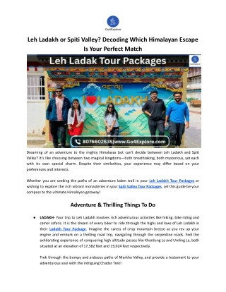 Leh Ladakh or Spiti Valley? Decoding Which Himalayan Escape Is Your Perfect Matc