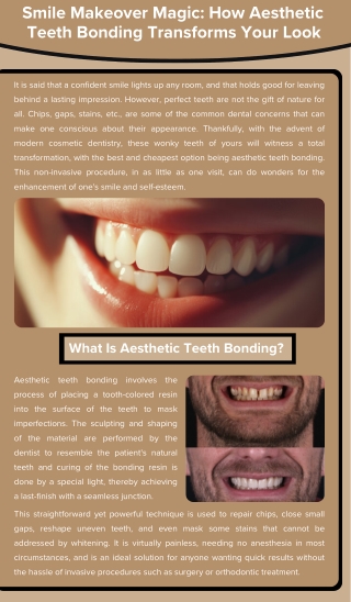 Smile Makeover Magic: How Aesthetic Teeth Bonding Transforms Your Look