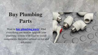 Buy Plumbing Parts