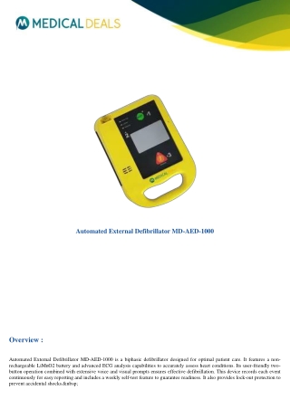 automated external defibrillator md aed 1000