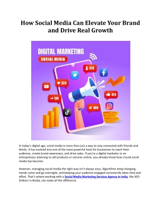 How Social Media Can Elevate Your Brand and Drive Real Growth