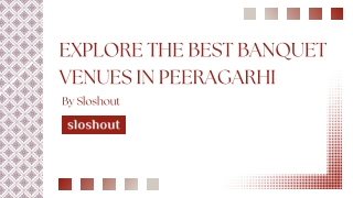 Best Banquet Halls in Peeragarhi for Weddings & Events
