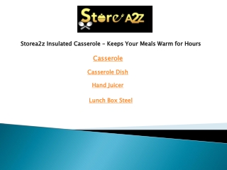 Storea2z Insulated Casserole  Keeps Your Meals Warm for Hours