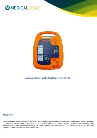 automated external defibrillator md aed 1001