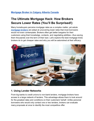 The Best Mortgage Hack Brokers' Rate Negotiation Techniques