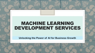 machine learning development services