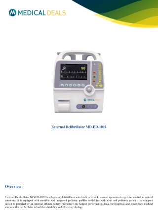 external defibrillator md ed 1002