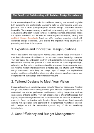 The Benefits of Collaborating with Architect Design Consultants