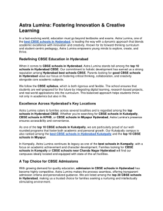 astra lumina fostering innovation creative