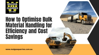 how to optimise bulk material handling