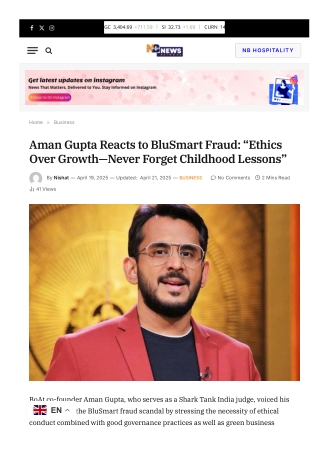Aman Gupta Reacts to BluSmart Fraud