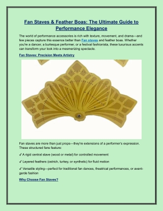 Fan Staves & Feather Boas The Ultimate Guide to Performance Elegance