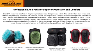 Professional Work Knee Pads by Bison Life