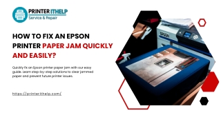 How to Fix an Epson Printer Paper Jam Quickly and Easily