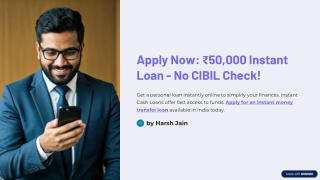 Instant Personal Loan ₹50,000 Without CIBIL or Documents – Apply Online Now