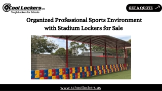 Organized Professional Sports Environment with Stadium Lockers for Sale 