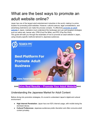 What are the best ways to promote an adult website online