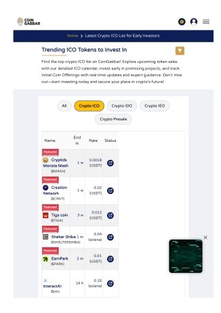 Top Crypto ICO List: Upcoming Crypto Tokens 2025 Calendar