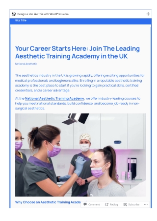 Your Career Starts Here: Join The Leading Aesthetic Training Academy in the UK