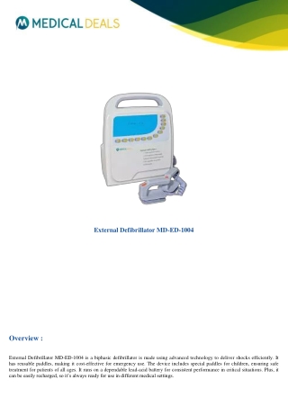 external defibrillator md ed 1004