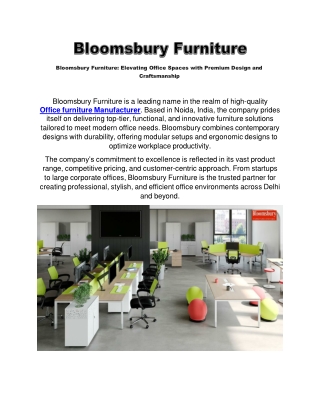 Bloomsbury Furniture  ppt