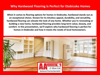 Why Hardwood Flooring Is Perfect for Etobicoke Homes