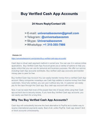 Buy Verified Cash App Accounts