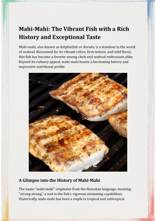 Mahi-Mahi_ The Vibrant Fish with a Rich History and Exceptional Taste