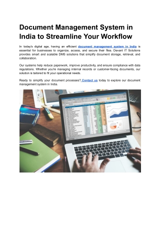 Document Management System in India to Streamline Your Workflow