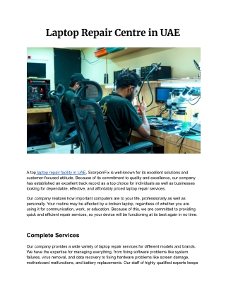 Laptop Repair Centre in UAE