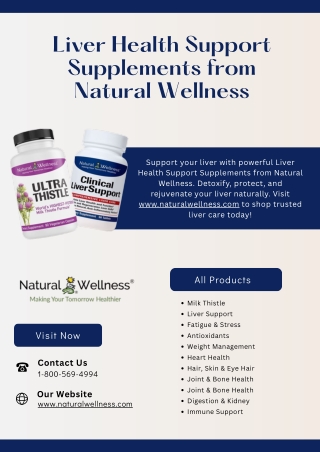 Liver Health Support Supplements from Natural Wellness - www.naturalwellness.com