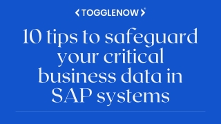 10 tips to safeguard your critical business data