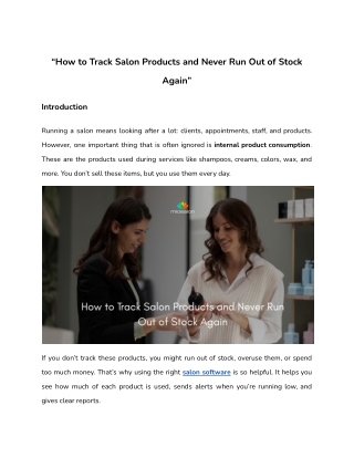how to track salon products and never