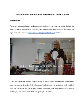 unlock the power of salon software for loyal