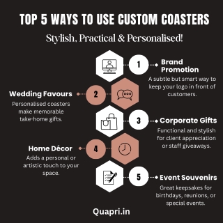 Top 5 Ways to Use Custom Coasters – Stylish, Practical & Personalised!