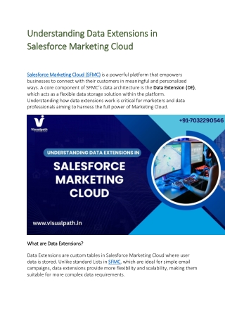 Salesforce Marketing Cloud Training in Ameerpet - Hyderabad