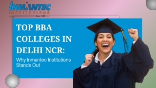 Top BBA Colleges in Delhi NCR Why Inmantec Institutions Stands Out